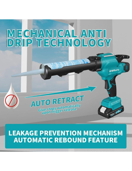 Pistola de Calafateo Eléctrica ONEMANA 20V 300ml Antigoteo