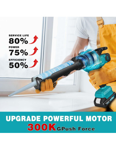 Pistola de Calafateo Eléctrica ONEMANA 20V 300ml Antigoteo