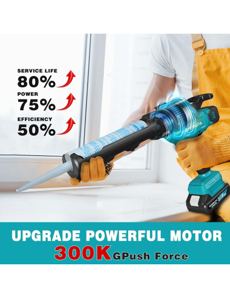 Pistola de Calafateo Eléctrica ONEMANA 20V 300ml Antigoteo