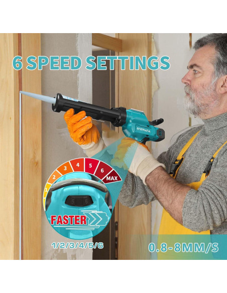 Pistola de Calafateo Eléctrica ONEMANA 20V 300ml Antigoteo