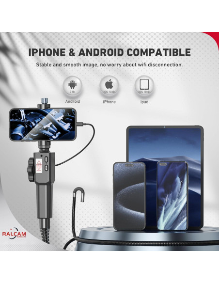 Borescopio Articulado Ralcam 5.5mm con Luz para Inspección