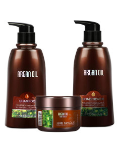 Kit de Champú y Acondicionador Aceite de Argán Marroquí 3 Pzas
