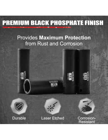 Juego de Enchufes de Impacto Profundo 21 Piezas WIILDIS