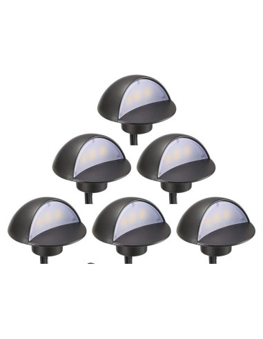 FVTLED Kit de 6 Luces LED Impermeables para Escalones 12V