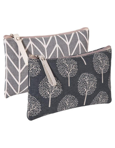 SUMAJU 2 Pcs Bolsa Cosmética Lona Multifuncional 21.8x14 cm