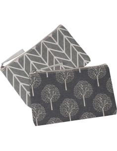 SUMAJU 2 Pcs Bolsa Cosmética Lona Multifuncional 21.8x14 cm 2