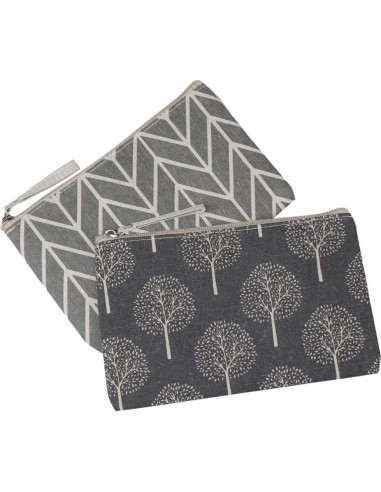 SUMAJU 2 Pcs Bolsa Cosmética Lona Multifuncional 21.8x14 cm