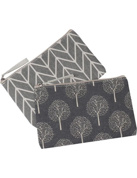 SUMAJU 2 Pcs Bolsa Cosmética Lona Multifuncional 21.8x14 cm