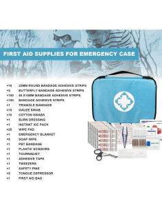 Kit de Primeros Auxilios 300 Piezas 1st Aid Impermeable 2