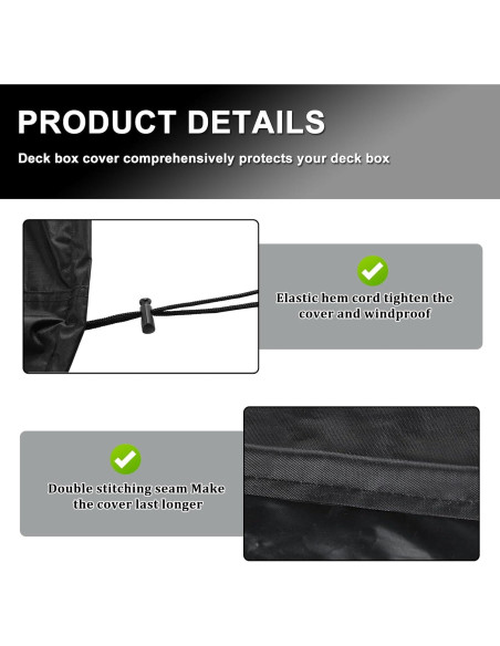 Cubierta de Almacenamiento Exterior ZUCONKITCH 124.5x61cm Impermeable