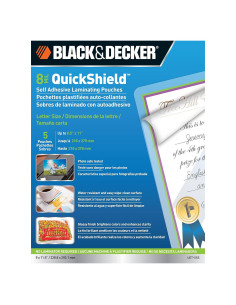 Fundas de Laminado Autoadhesivas BLACK+DECKER 8 mil Tamaño Carta
