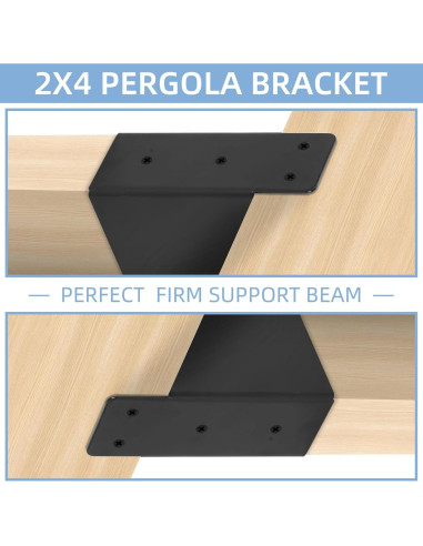 Soporte de Techo para Pérgola Rasugarlary 2x4 - 4 Pcs Acero