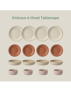 Juego de Platos y Cuencos Cerámica Bloomhouse Corsica Clay 16 Piezas 2