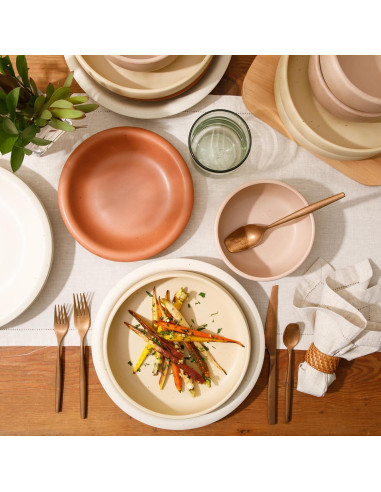 Juego de Platos y Cuencos Cerámica Bloomhouse Corsica Clay 16 Piezas
