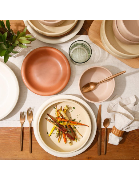 Juego de Platos y Cuencos Cerámica Bloomhouse Corsica Clay 16 Piezas
