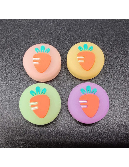 4 Tapas de Pulgar Silicona Luminosa Ambertown para Joystick