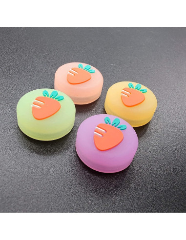 4 Tapas de Pulgar Silicona Luminosa Ambertown para Joystick