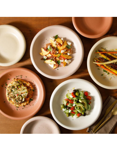 Juego de Platos y Cuencos Cerámica Bloomhouse Corsica Clay 16 Piezas