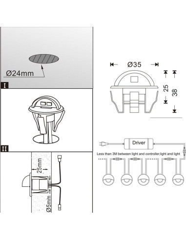 Kit de Luces LED Empotradas FVTLED 10pcs Blanco Cálido WiFi