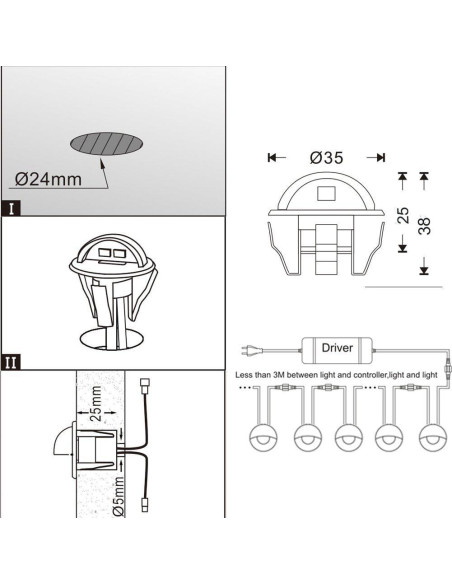 Kit de Luces LED Empotradas FVTLED 10pcs Blanco Cálido WiFi