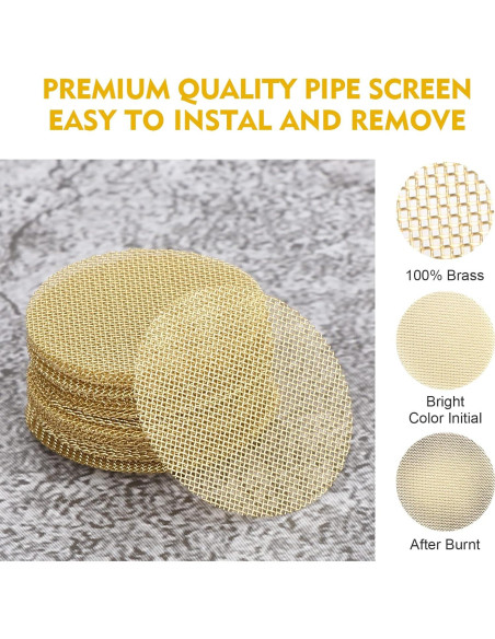 Pantallas de Tubo de Latón Scotte 200 Piezas 9.5mm