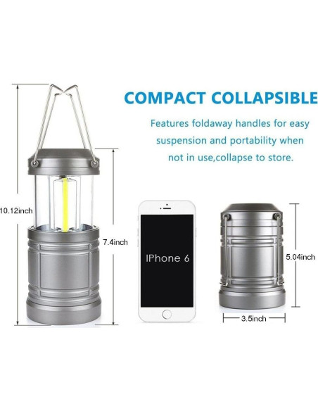 2 Linternas LED Ploarnovo para Camping y Emergencias