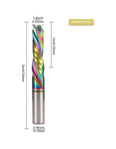 Broca de Compresión Espiral Hozly 1/4" (6.35 mm) para Madera