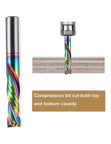 Broca de Compresión Espiral Hozly 1/4" (6.35 mm) para Madera