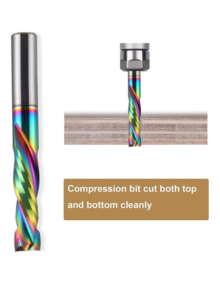 Broca de Compresión Espiral Hozly 1/4" (6.35 mm) para Madera