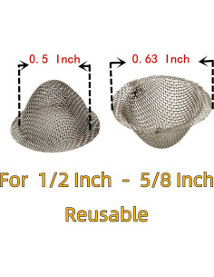 Pantallas de Tubo Ruilida 50 Piezas 1.27-1.59 cm Acero Inoxidable 2