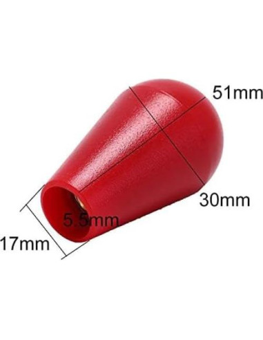 2 Pcs Joystick Bat Top Arcity Negro y Rojo para Arcade1up