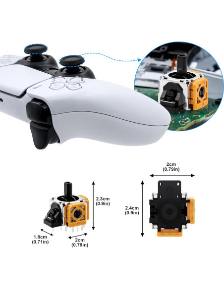 Kit de Reparación 7 en 1 Wigearss para Controlador PS5