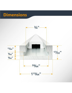 Barra de Inglete de Aluminio POWERTEC 81.28 cm para Sierra 2