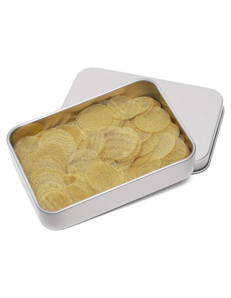 200 Pantallas de Tubo de Latón Premium 1.27 cm con Caja Metal