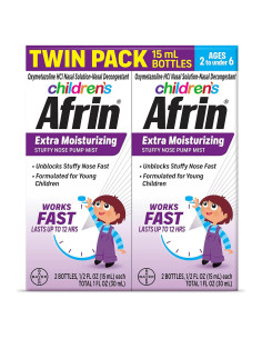 Afrin Spray Nasal Extra Hidratante Niños 15 ml - Paquete Doble