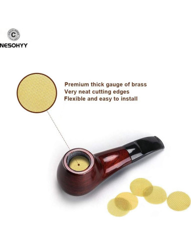 200 Pantallas de Tubo de Latón Premium 1.27 cm con Caja Metal