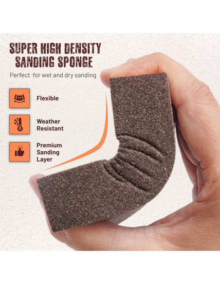 Esponjas de Lijado Afruxy 4-Pack con Guantes - Granos 60/80/120/220