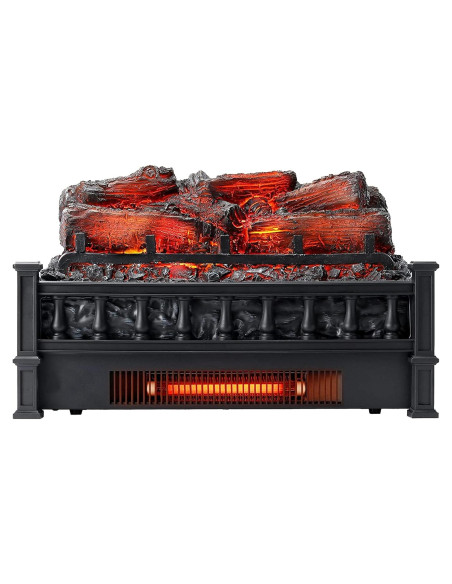 Calentador de Chimenea Eléctrico GarveeHome 20" Negro Efecto Llama