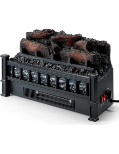 Calentador de Chimenea Eléctrico GarveeHome 20" Negro Efecto Llama 2