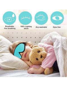 Máscaras de Sueño 3D para Niños Geyoga - 2 Piezas Ajustables 2