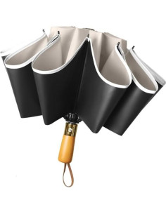 Paraguas Automático Plegable Harssidanzar Grande Beige 2