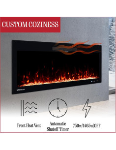 Chimenea Eléctrica Northwest 106.68 cm con Control Remoto 2