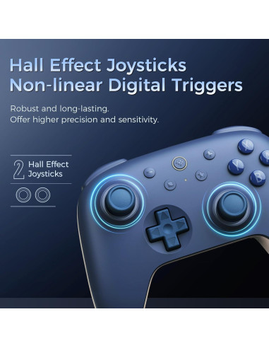 Controlador Bluetooth 8BitDo Ultimate 2C para Switch - Azul