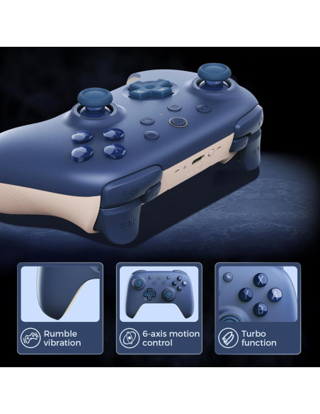 Controlador Bluetooth 8BitDo Ultimate 2C para Switch - Azul