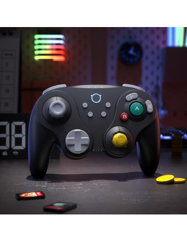 Controlador Bluetooth NYXI Warrior para Switch/NGC/Wii/PC - Negro