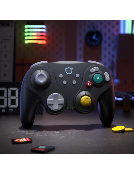 Controlador Bluetooth NYXI Warrior para Switch/NGC/Wii/PC - Negro