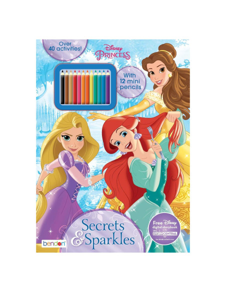 Libro de Actividades Princesas Disney Bendon 48 Páginas + Lápices