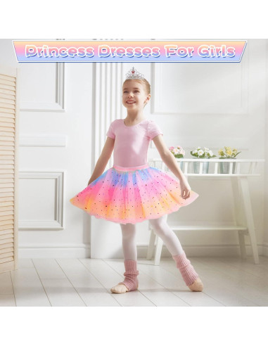 Vestido de Princesa para Niñas 4-6 Años con Capa y Accesorios