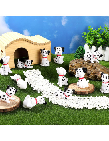 24 Mini Perros Dálmata de Goma HyDren para Baño y Fiesta