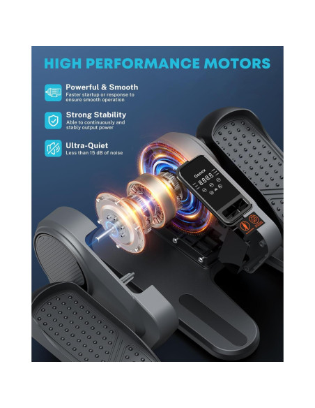 Gonex Máquina Elíptica Bajo Escritorio 16 Velocidades para Mayores